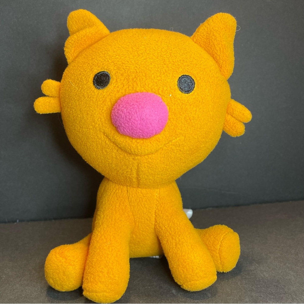 Sago Mini Jinja Cat Plush Toy 7" Orange Sitting Kitty Stuffed Animal Rare